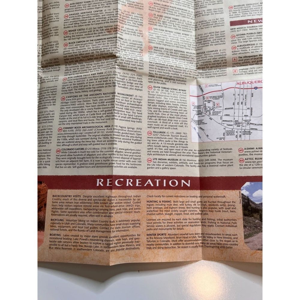 GTE San Bernadino California 1994 Travel Road Map Guide